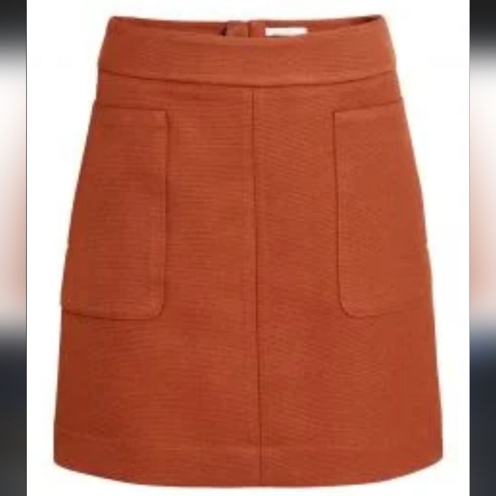 H&M Burnt Orange A-Line Mini Skirt